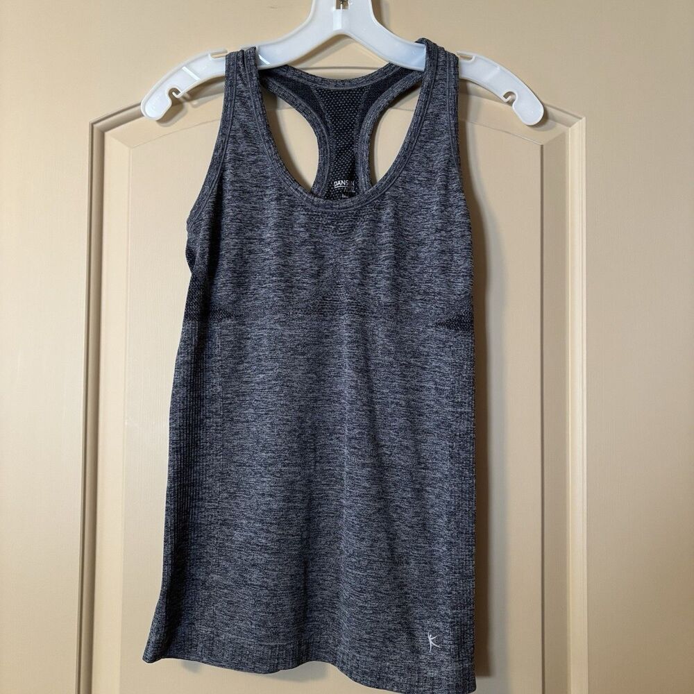 Danskin Now Fitted Gray Women Sleeveless Pullover Active Gym Tank Top Size Large